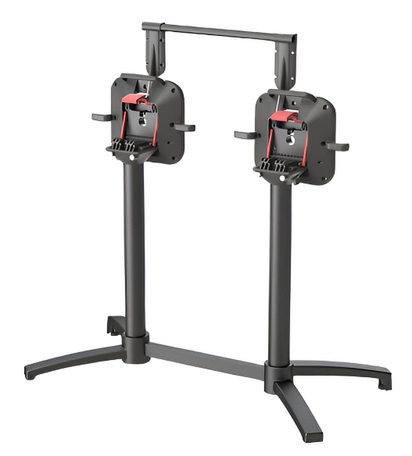 Piètement Elza Double Piètement Elza double noir aluminium avec système auto-nivelant pour grands plateaux.