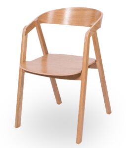Chaise Alba naturel en bois massif – élégante et empilable