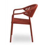 Chaise de Terrasse Côme Rouge – Image 3