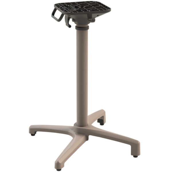 Piètement Elza kaki aluminium pliable avec système auto-nivelant.