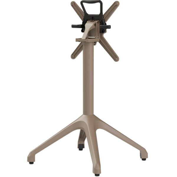 Piètement Luna kaki – base rabattable en aluminium, style naturel pour CHR.