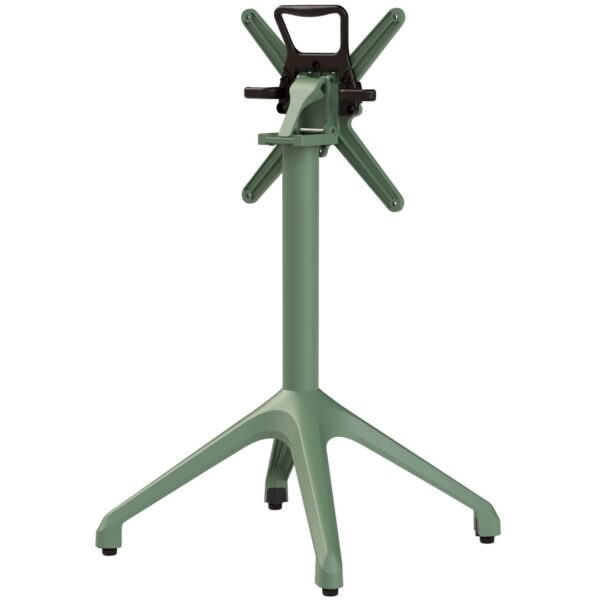 Piètement Luna vert – piètement aluminium rabattable coloré, usage professionnel.