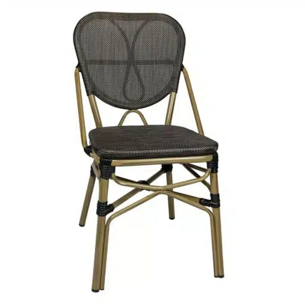 Chaise bistrot mende noire textilène - chaise empilable CHR