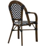 Fauteuil Bistrot Tobia Noir & Blanc – Image 4