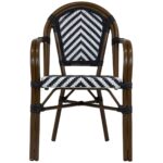 Fauteuil Bistrot Tobia Noir & Blanc – Image 2
