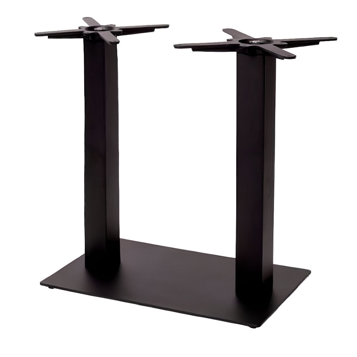 esprit-rotin-pied-de-table-duo-londres (4)_enhanced Pied de table duo Londres en acier thermolaqué avec double colonne et base rectangulaire 40x70 cm, pour plateaux rectangulaires.