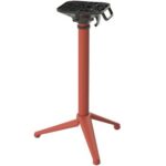 Piètement Lyra orange – pied de table rabattable et empilable en aluminium coloré.