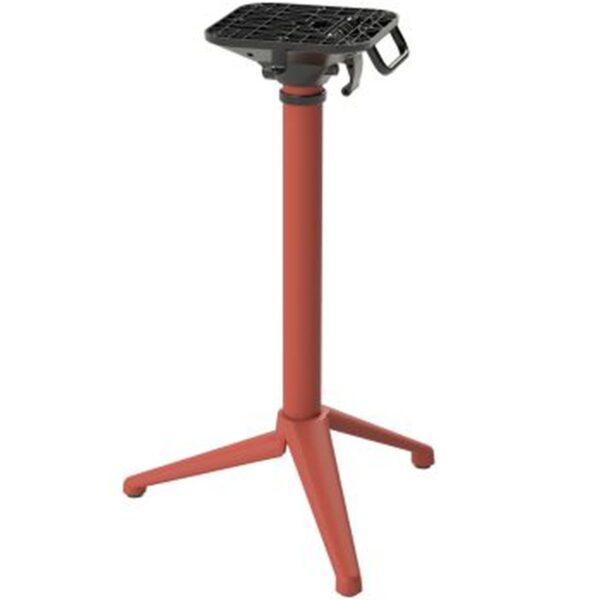 Piètement Lyra orange – pied de table rabattable et empilable en aluminium coloré.