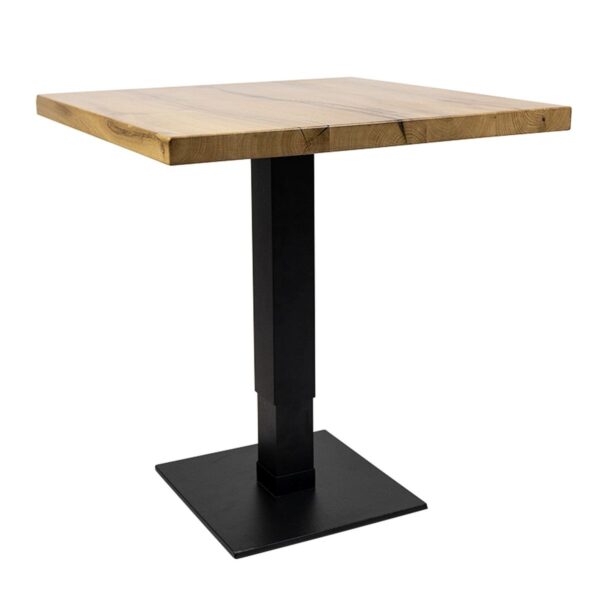 Piètement Pise en métal noir ajustable pour table de restaurant professionnel
