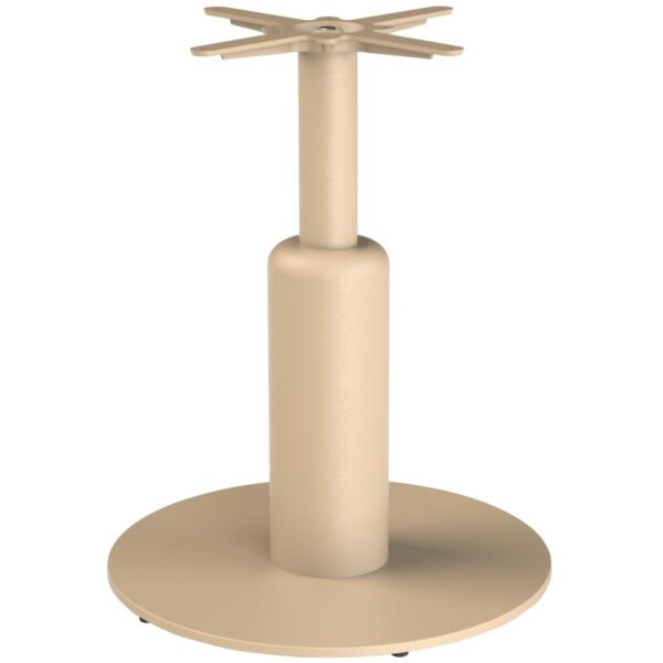 Piètement Schitu crème en acier finition claire avec base ronde Ø60 cm pour table de restaurant professionnel