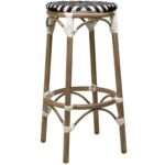 Tabouret de Bar Tedd Noir & Blanc – Image 2
