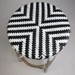 Tabouret de Bar Tedd Noir & Blanc – Image 3
