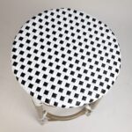 Tabouret Tedd Noir & Blanc – Image 4