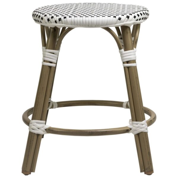 tabouret bas noir et blanc extérieur - Mobilier chr