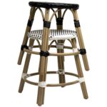 Tabouret Tedd Noir & Blanc – Image 5