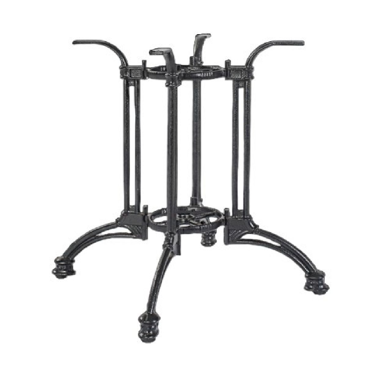 la-base-de-table-rustical-quattro (1) Pied de table Munich Quatro en fonte noir pour mobilier CHR