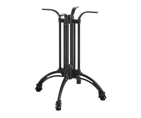 Piètement Munich en aluminium noir pour table extérieure de restaurant, base de table stable pour mobilier CHR extérieur