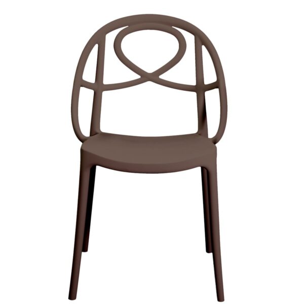 Chaise bistrot Étoile en polypropylène recyclé, chaise empilable et design pour restaurants et cafés