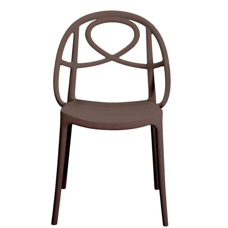 Chaise bistrot Étoile en polypropylène recyclé, chaise empilable et design pour restaurants et cafés