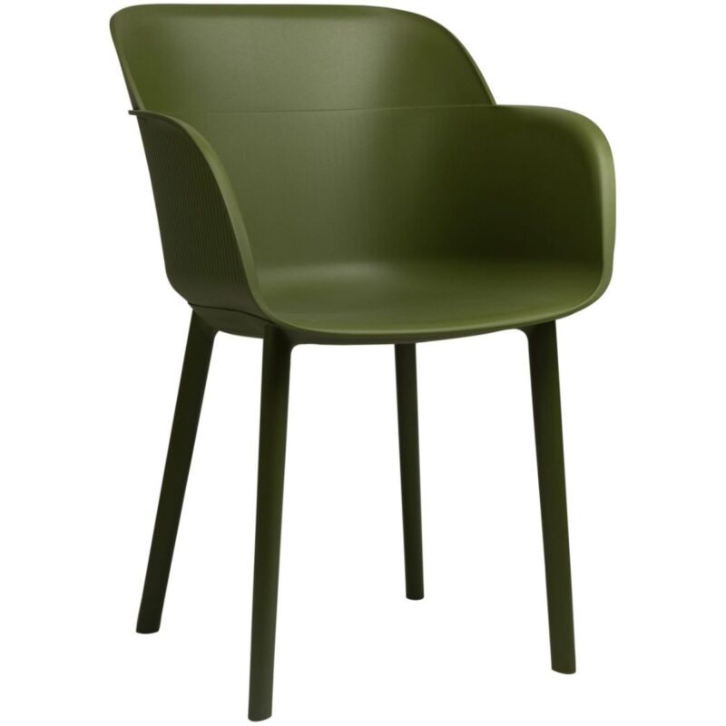 chaise bistrot Scala kaki polypropylène fibre de verre. Mobilier CHR
