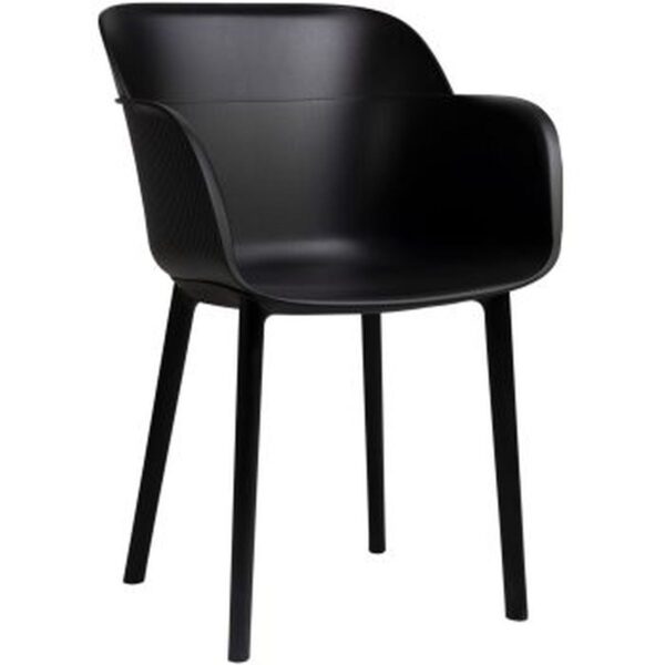 chaise bistrot Scala noire en polypropylène fibre de verre, mobilier bistrot