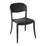 Chaise bistrot Strass green noire – mobilier professionnel robuste en polypropylène