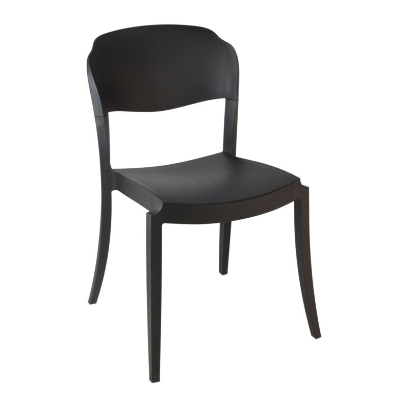 Chaise bistrot Strass green noire – mobilier professionnel robuste en polypropylène