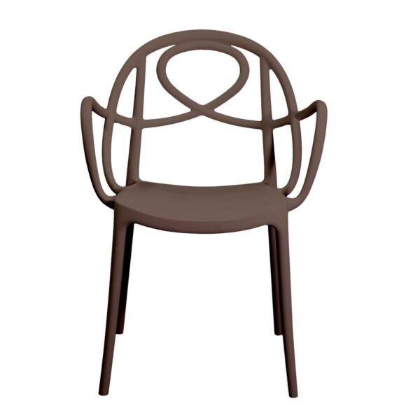 Fauteuil bistrot Étoile Green en polypropylène recyclé, empilable et personnalisable pour cafés et restaurants