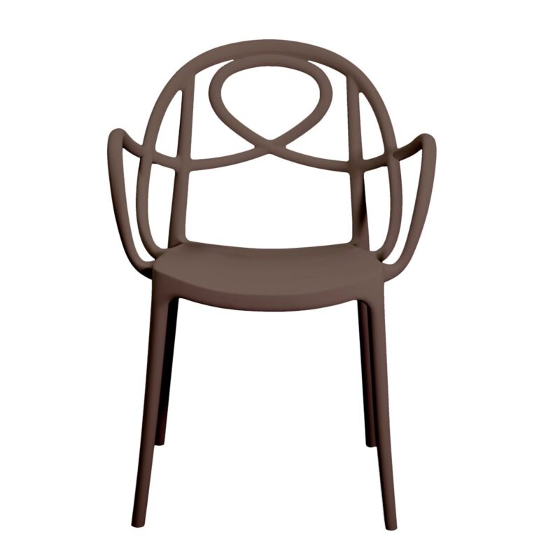 Fauteuil bistrot Étoile Green en polypropylène recyclé, empilable et personnalisable pour cafés et restaurants