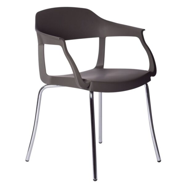 Fauteuil bistrot Evo Strass de green en polypropylène et acier