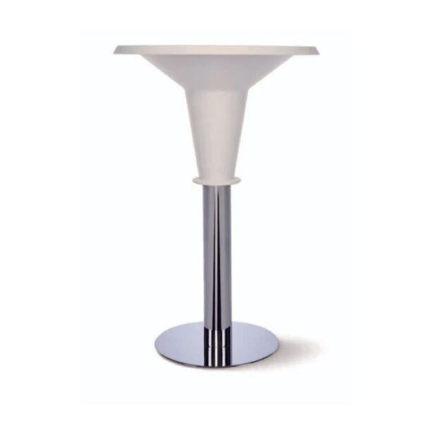 Table haute Ambra en polyéthylène et acier chromé - Un mobilier chic pour bars et restaurants