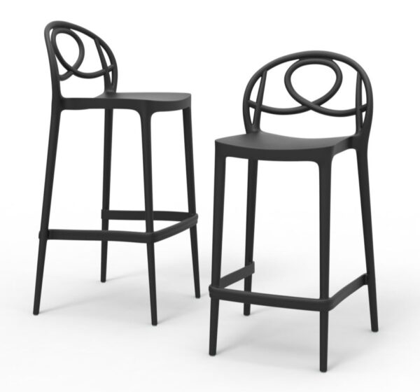 Tabouret bistrot Étoile Green en polypropylène recyclable – mobilier professionnel terrasse