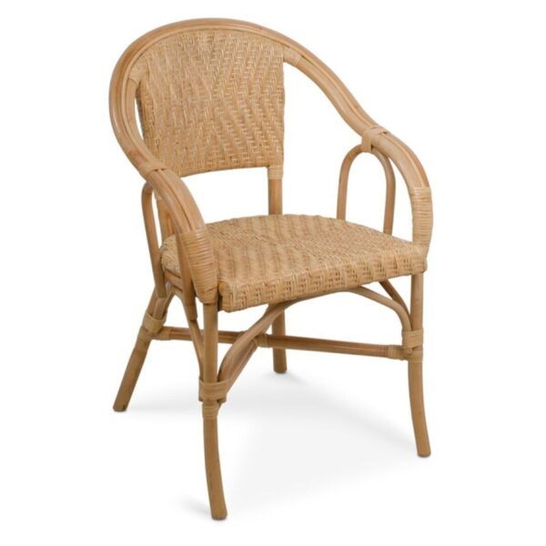 Fauteuil rotin Marley empilable – mobilier professionnel intérieur et extérieur abrité