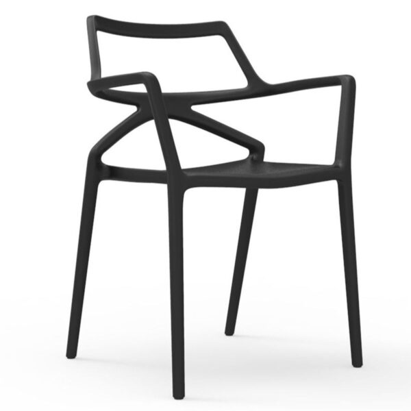 Chaise Vondom Delta- lot de 4, Empilable, résistante et élégante, idéale pour les terrasses professionnels.