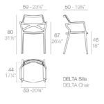 Chaise Delta – Vondom (Lot de 4) – Image 2