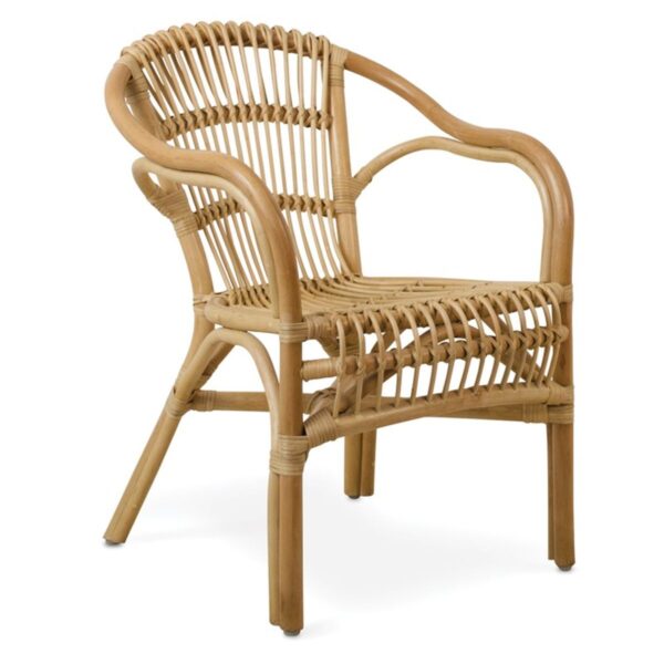 Fauteuil bistrot Bianca en rotin naturel : un design intemporel et chaleureux
