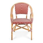 Fauteuil Bistrot Rouge et Blanc Dante – Image 2