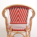 Fauteuil Bistrot Rouge et Blanc Dante – Image 3