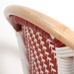 Fauteuil Bistrot Rouge et Blanc Dante – Image 4