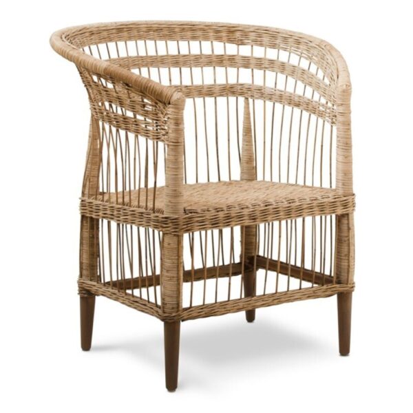 Fauteuil rotin naturel Manille - mobilier professionnel pour intérieur ou espace abrité