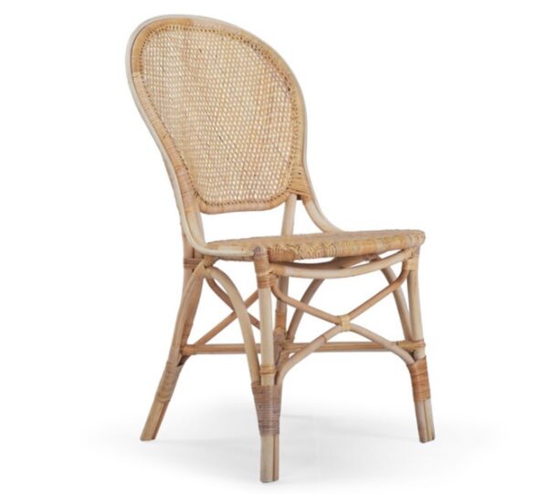 Chaise Bistrot Agora en rotin naturel, modèle artisanal pour restaurants - esprit rotin