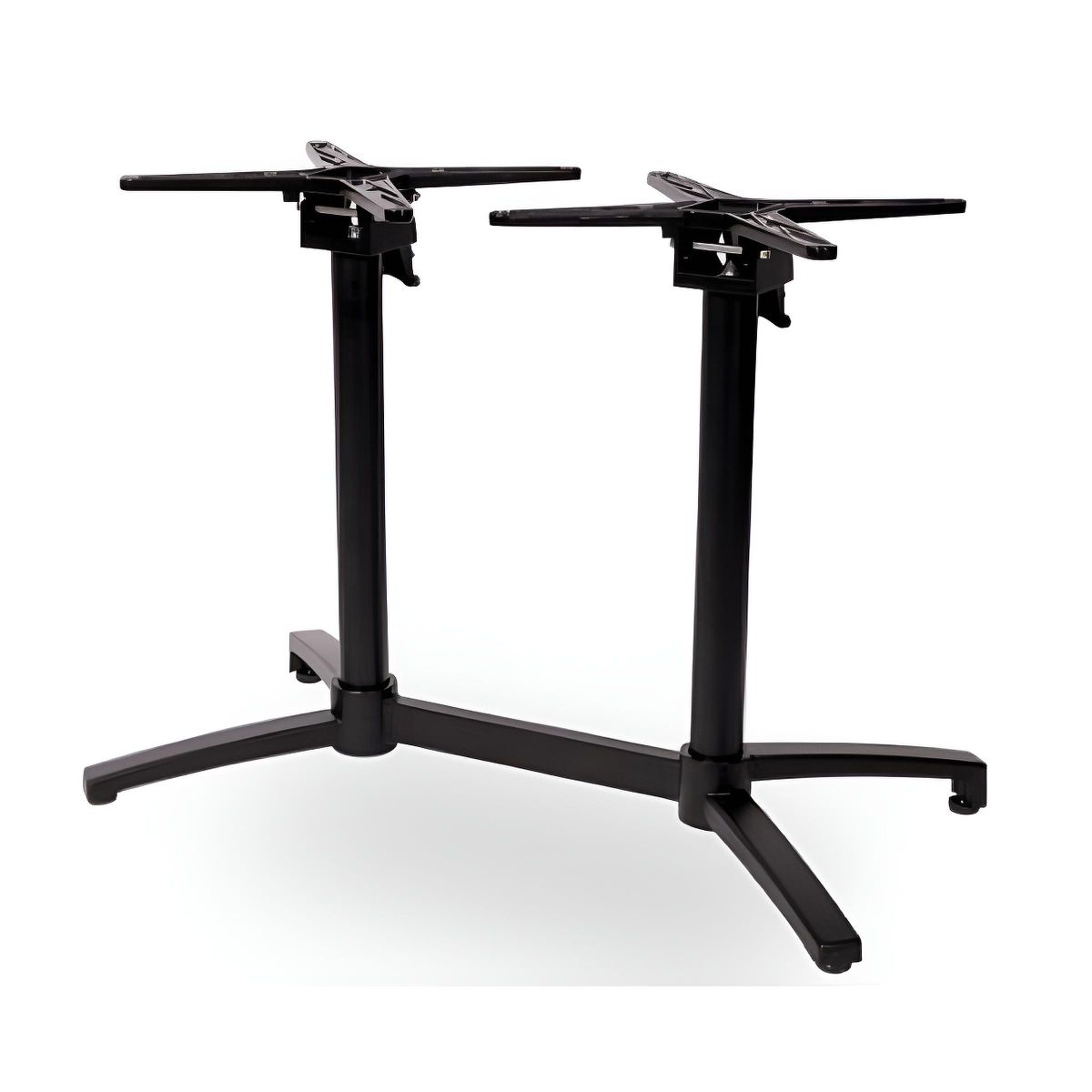 Pied de table LAVIS double (2) LAVIS DUO - Pied de table double rabattable en aluminium Noir