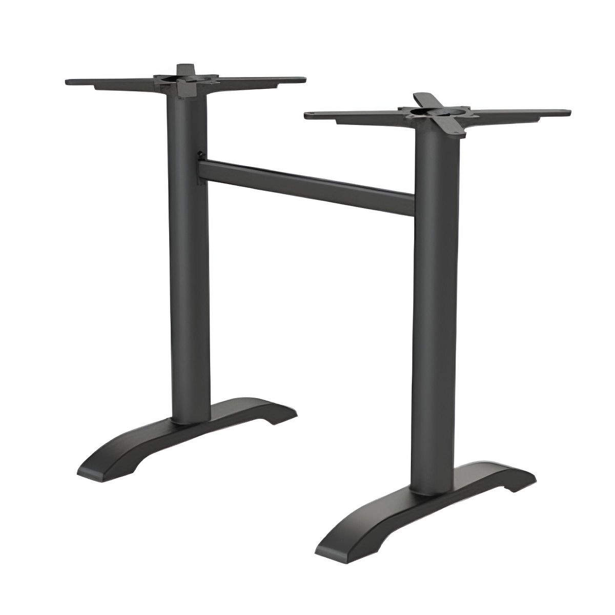 Pied de table MILAN double Pied de table duo Milan en fonte Noir