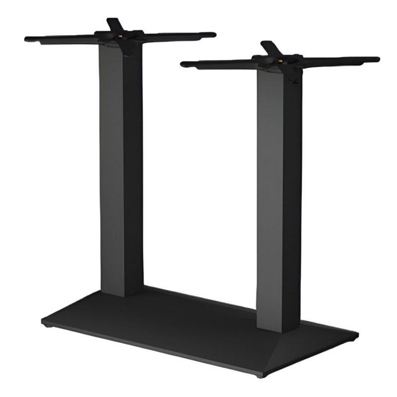 Pied de table Vienne Double Noir en fonte