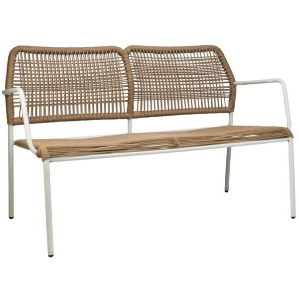 banc corde naturel en aluminium pour terrasse professionnelle