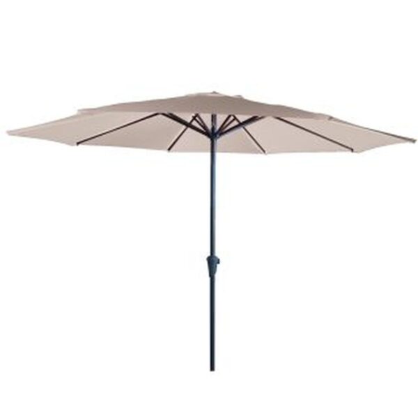 Parasol droit 3 m Arlo écru en aluminium pour terrasse extérieure