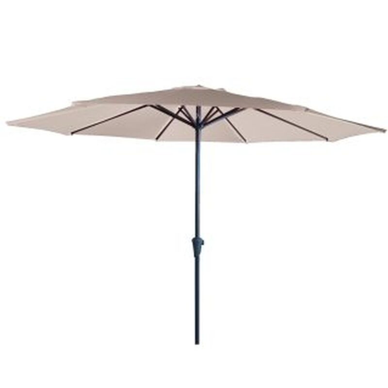 Parasol droit 3 m Arlo écru en aluminium pour terrasse extérieure