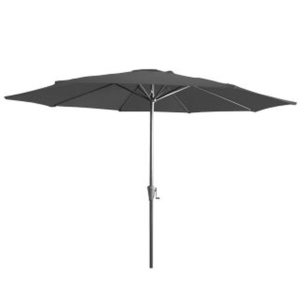 Parasol droit 3 m Arlo gris en aluminium pour terrasse extérieure