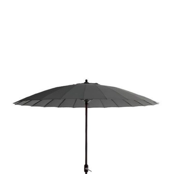 Parasol droit 260 cm Dakota gris en aluminium pour terrasse extérieure