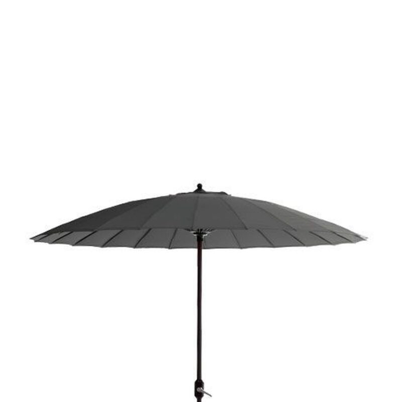Parasol droit 260 cm Dakota gris en aluminium pour terrasse extérieure